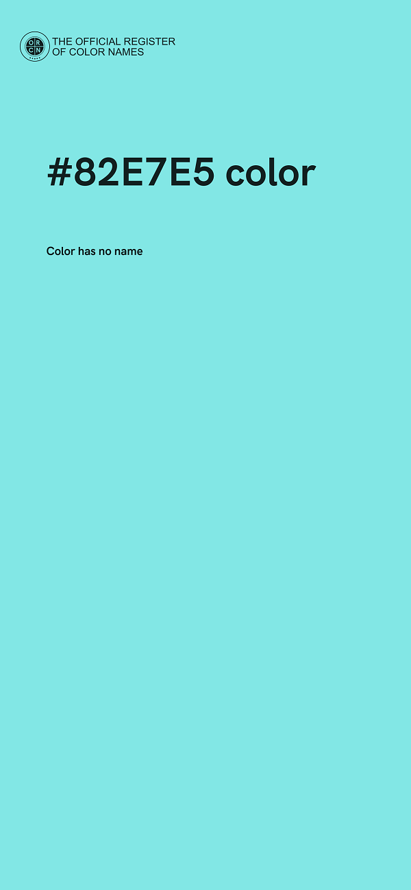 #82E7E5 color image