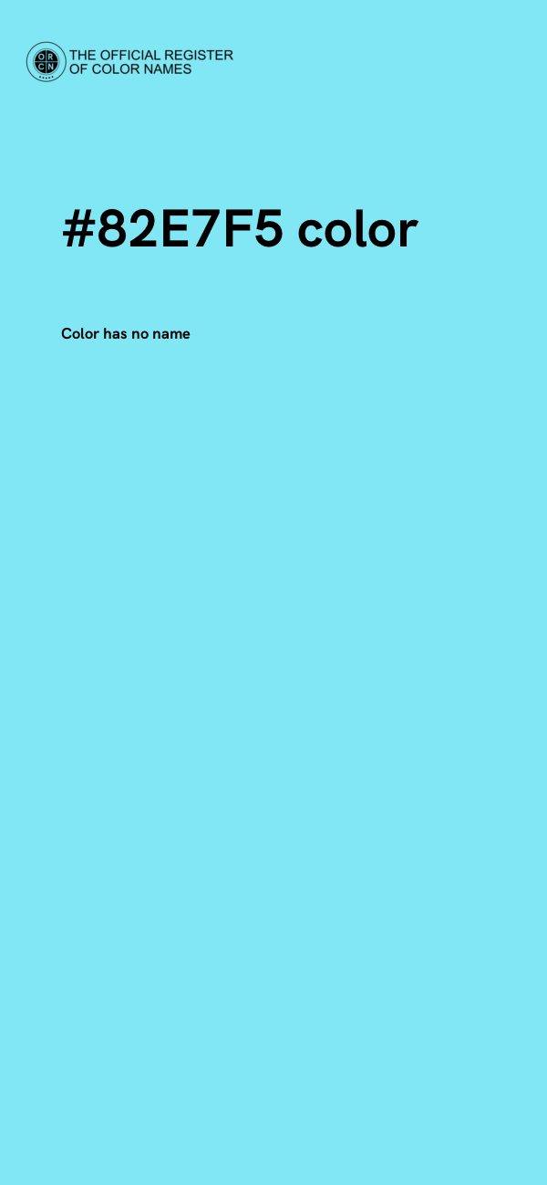 #82E7F5 color image