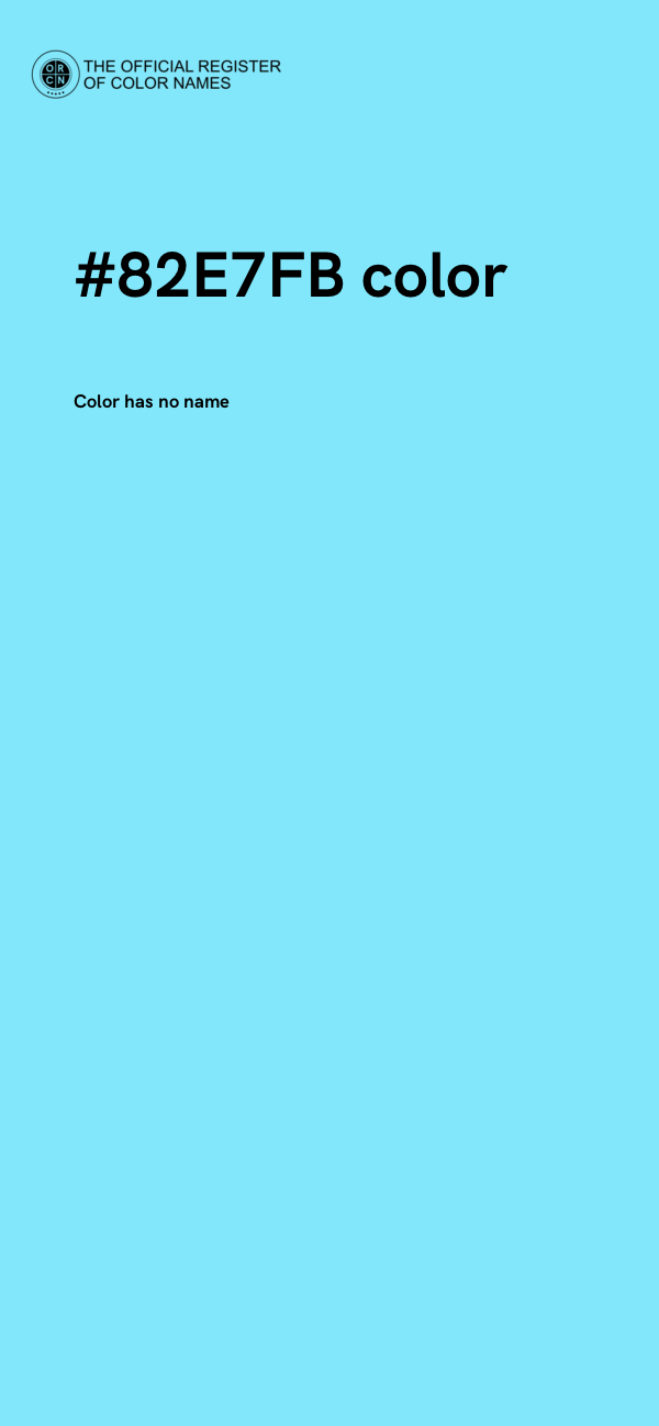 #82E7FB color image