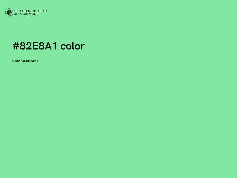 #82E8A1 color image