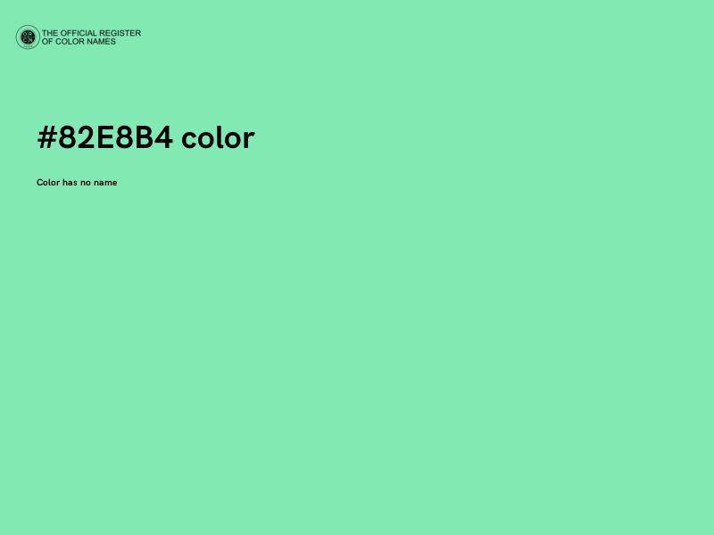 #82E8B4 color image