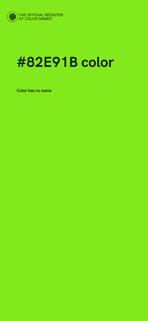 #82E91B color image