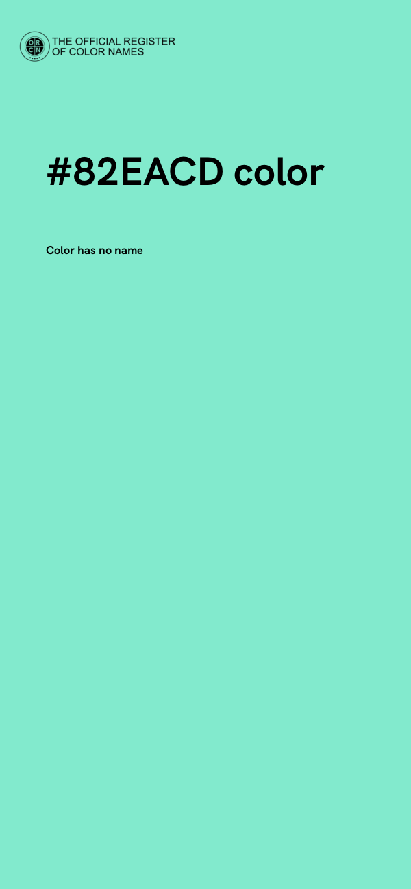 #82EACD color image