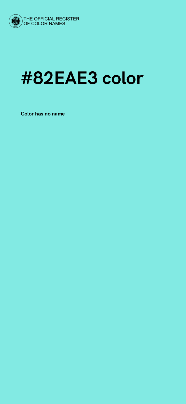 #82EAE3 color image