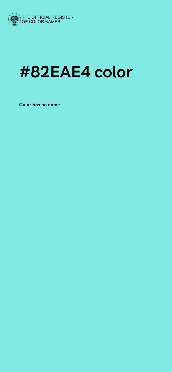 #82EAE4 color image