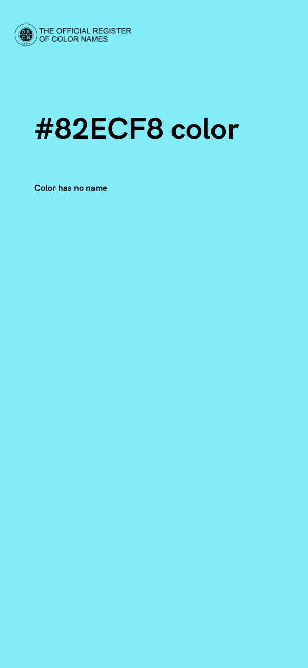 #82ECF8 color image