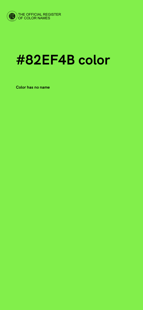 #82EF4B color image