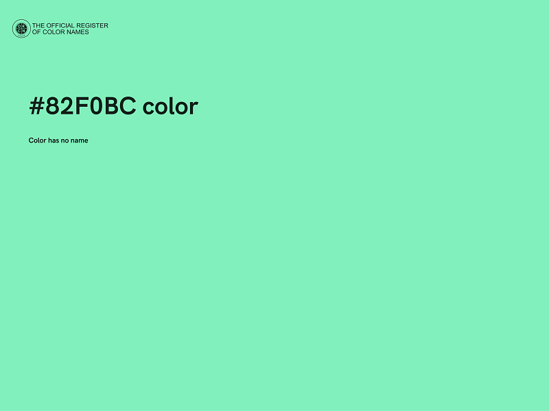 #82F0BC color image