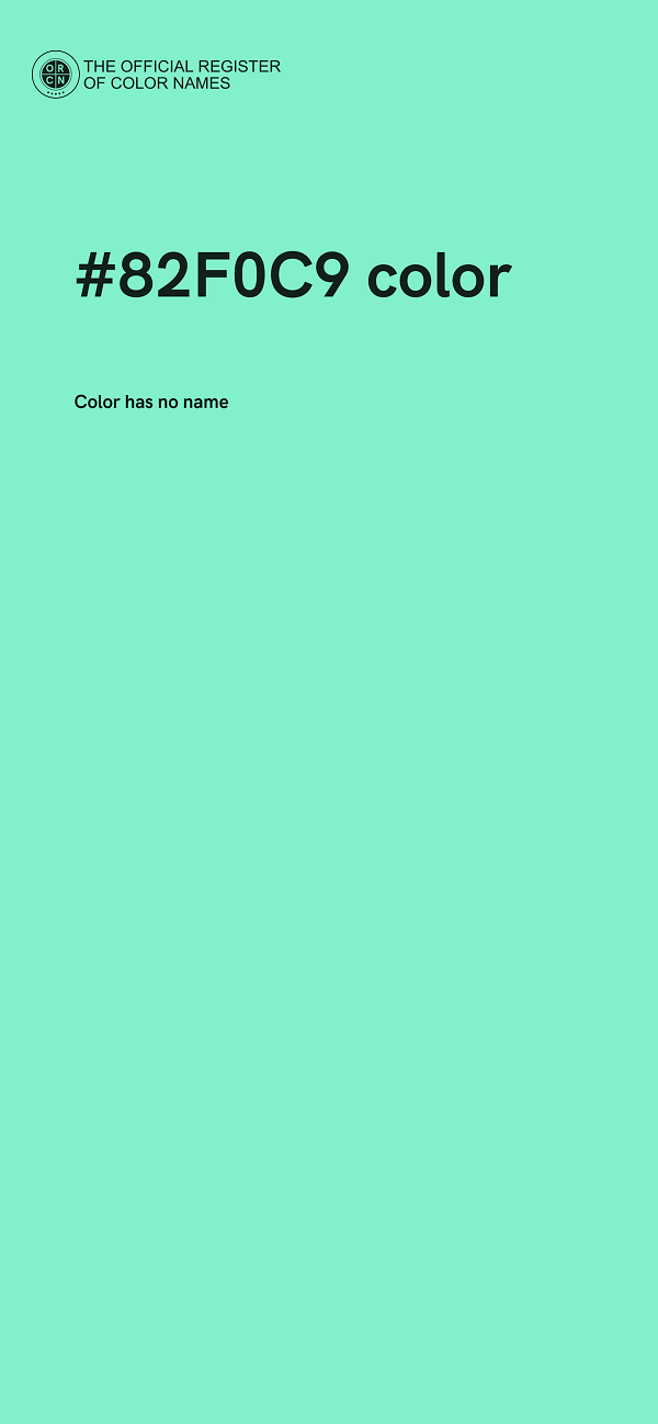 #82F0C9 color image