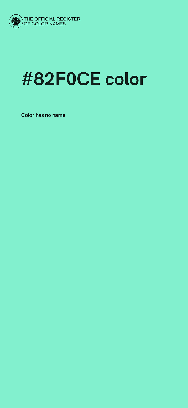 #82F0CE color image