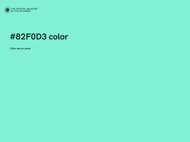 #82F0D3 color image