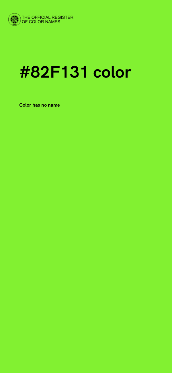 #82F131 color image