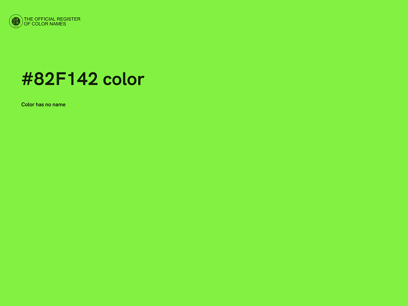 #82F142 color image