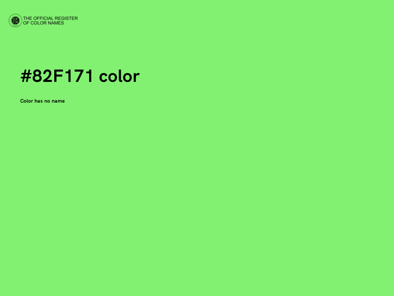 #82F171 color image