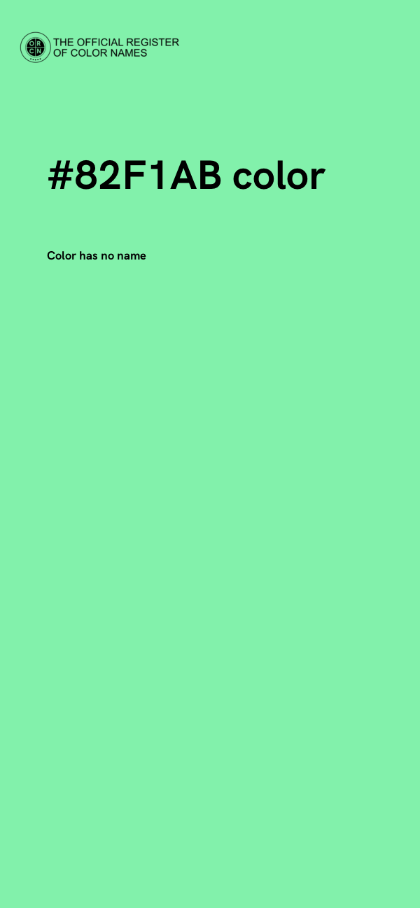 #82F1AB color image