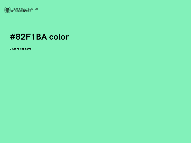 #82F1BA color image