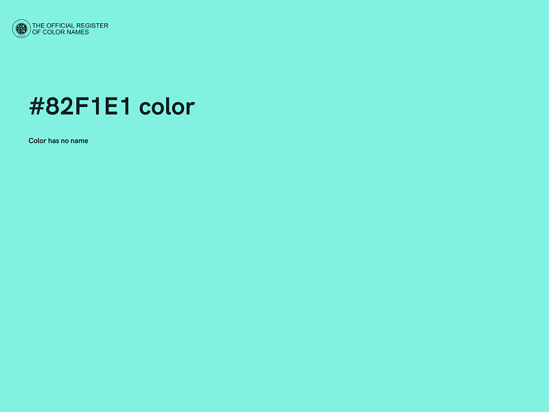 #82F1E1 color image