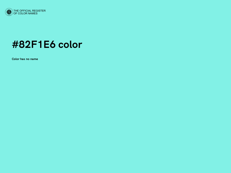 #82F1E6 color image