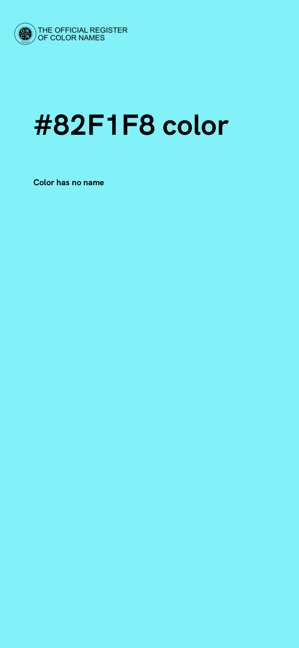 #82F1F8 color image