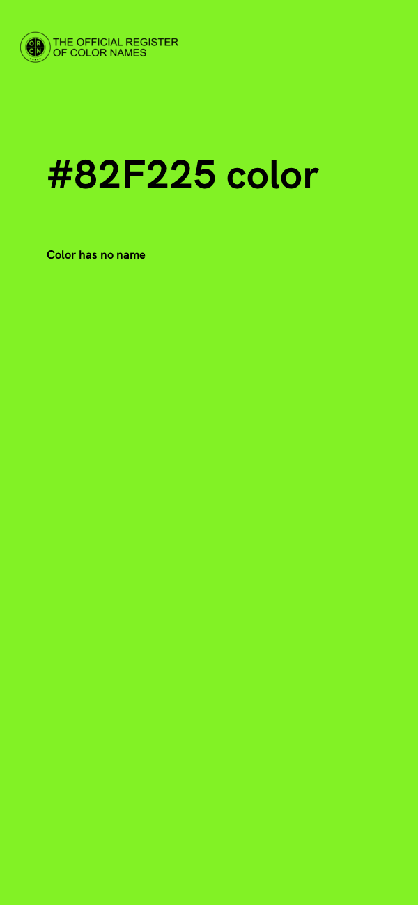 #82F225 color image