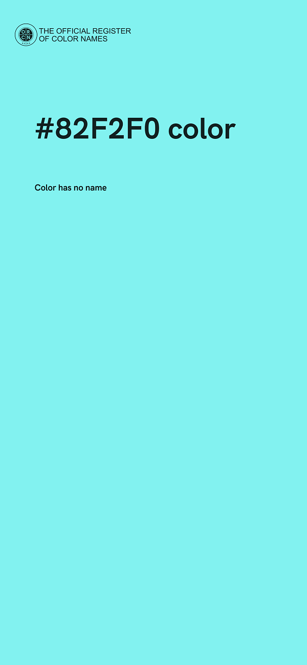 #82F2F0 color image