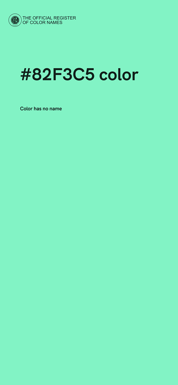 #82F3C5 color image