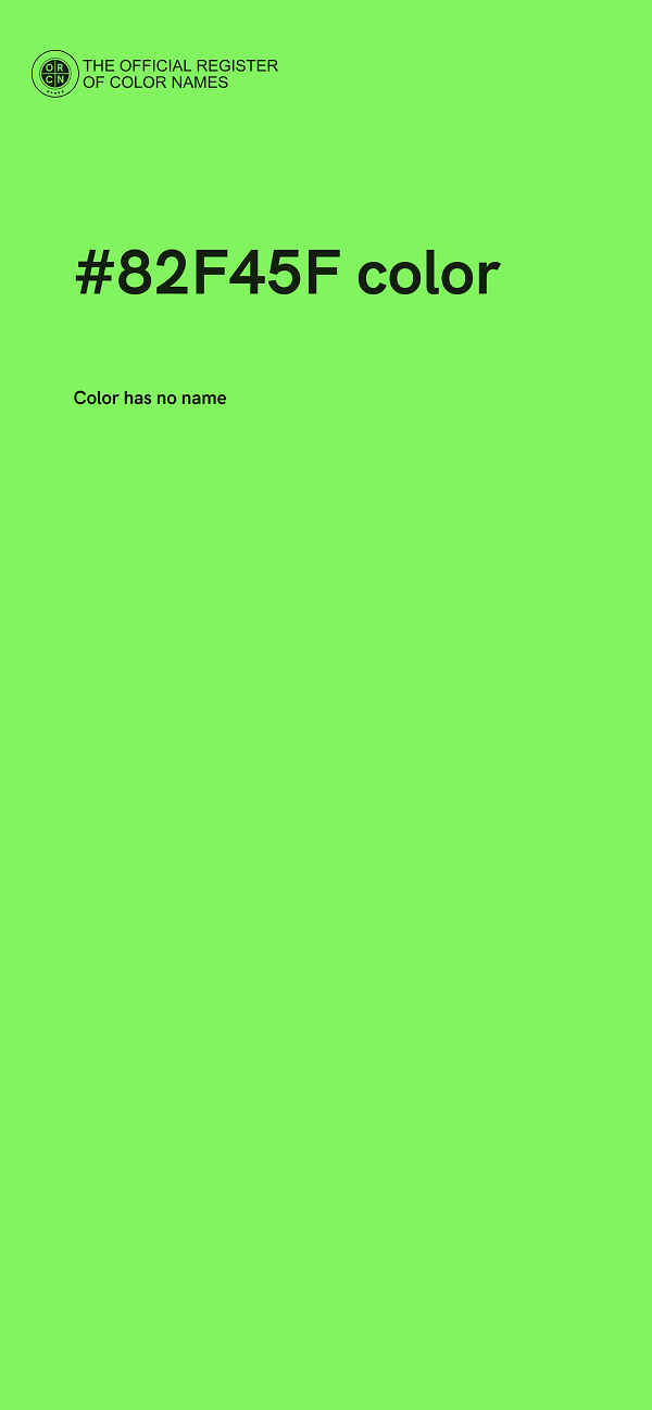 #82F45F color image