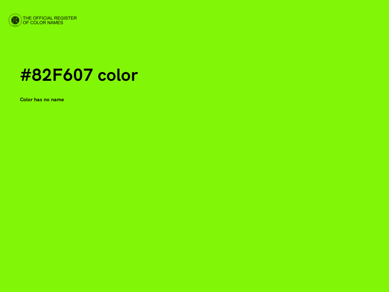 #82F607 color image
