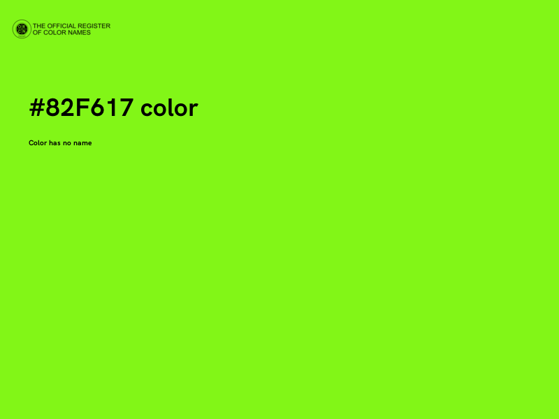 #82F617 color image