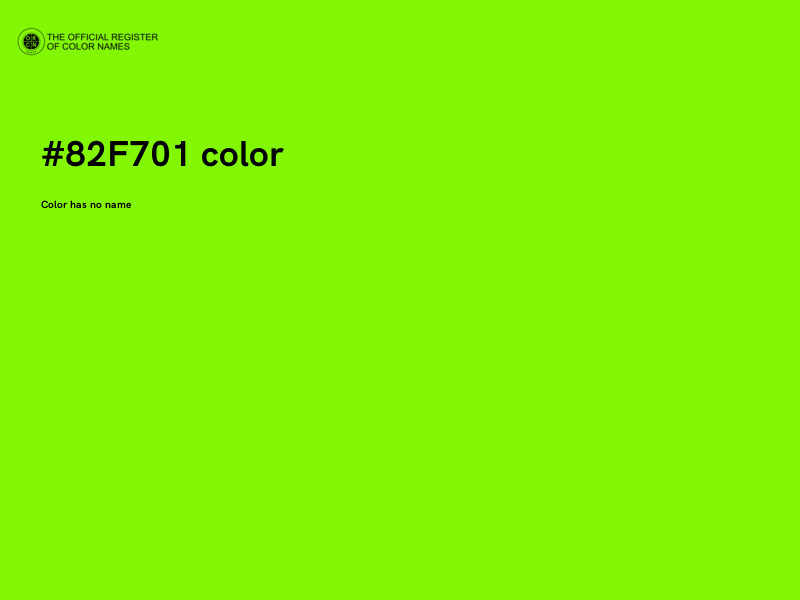 #82F701 color image
