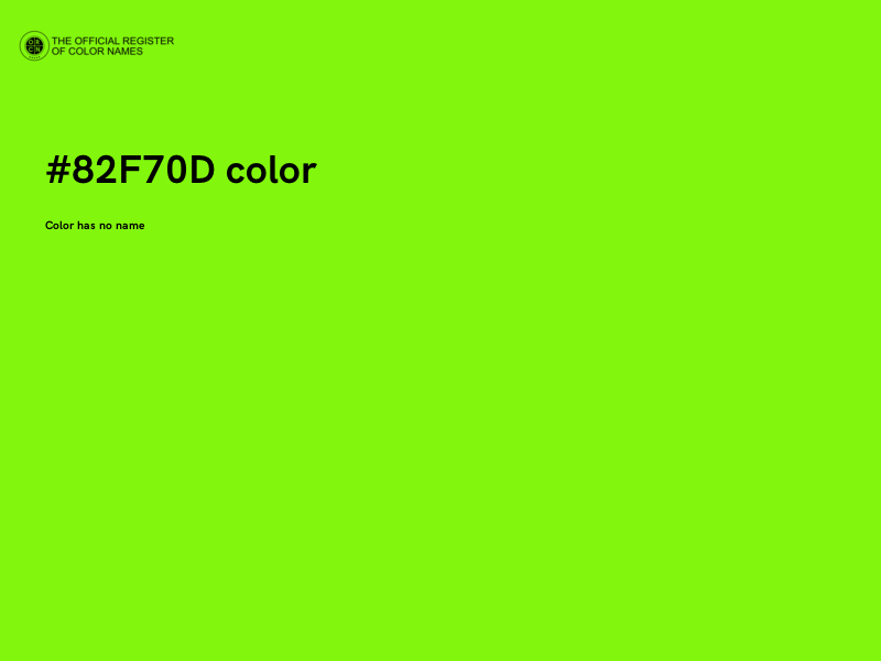 #82F70D color image