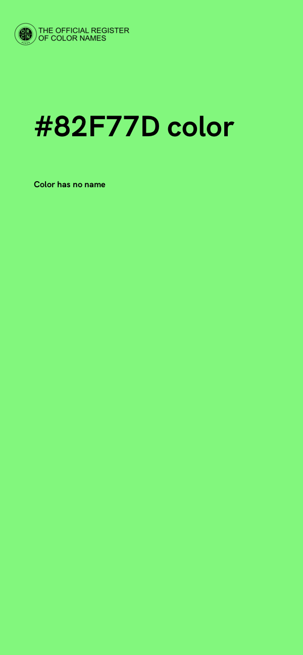#82F77D color image