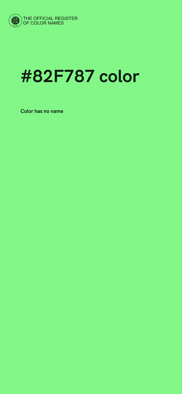 #82F787 color image