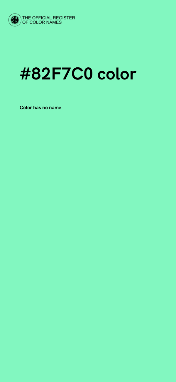 #82F7C0 color image