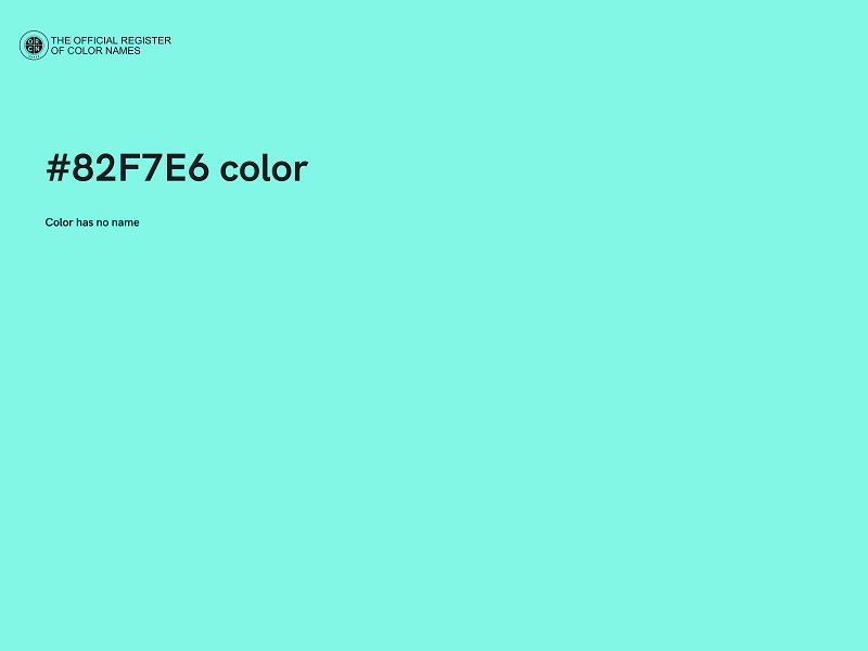 #82F7E6 color image