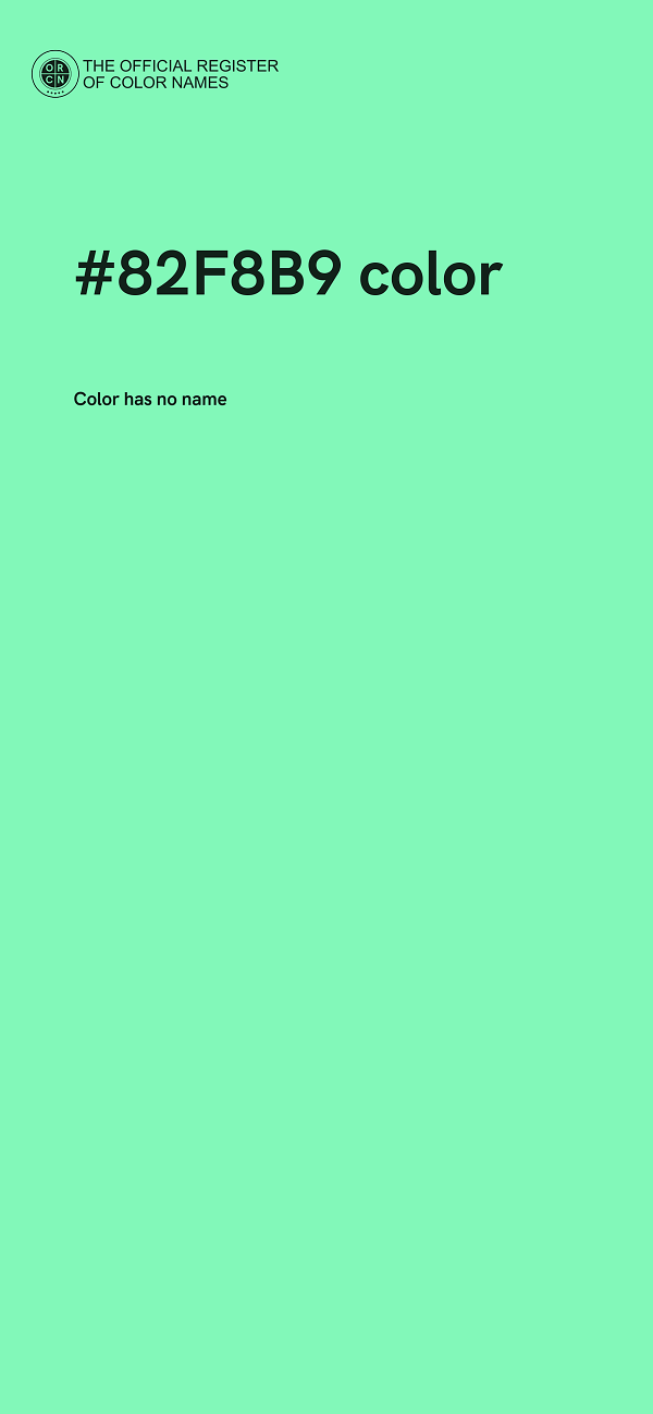 #82F8B9 color image