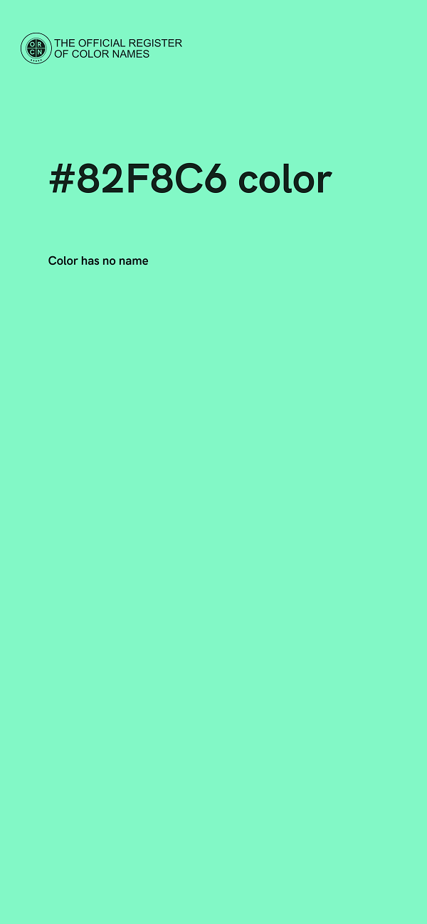 #82F8C6 color image