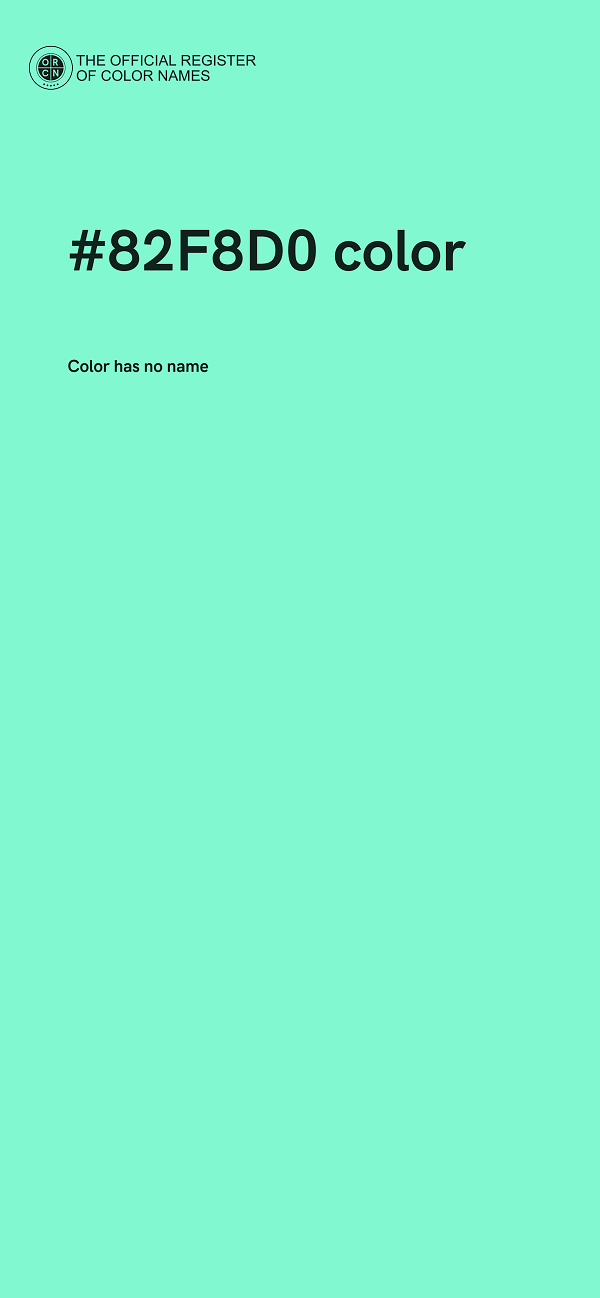 #82F8D0 color image