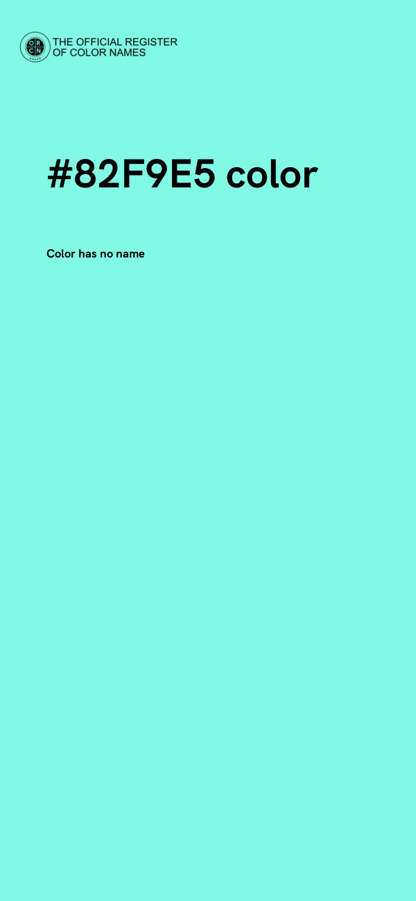 #82F9E5 color image