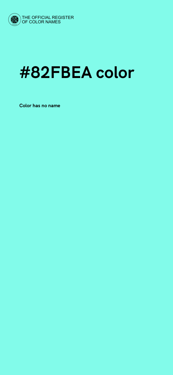 #82FBEA color image