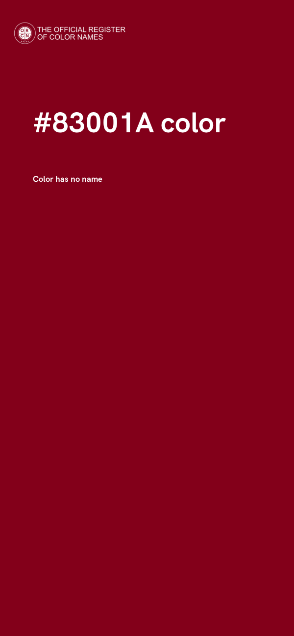 #83001A color image