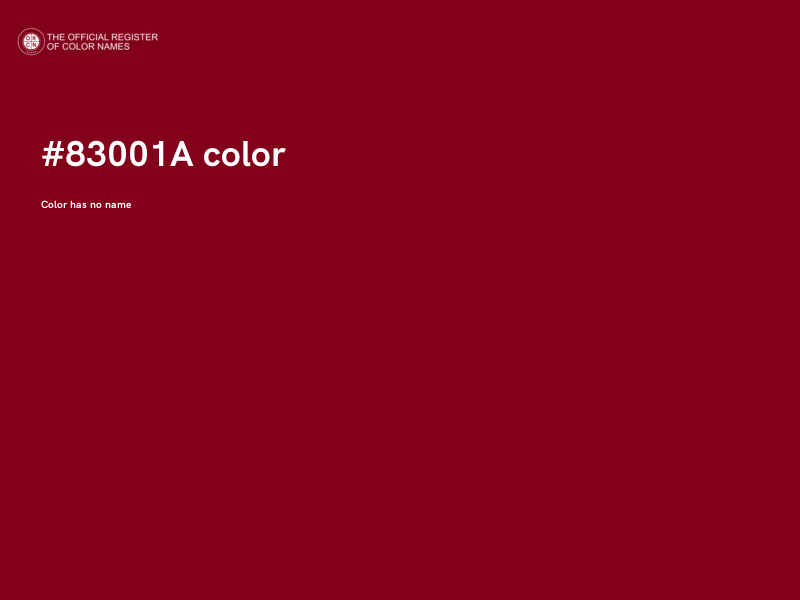 #83001A color image