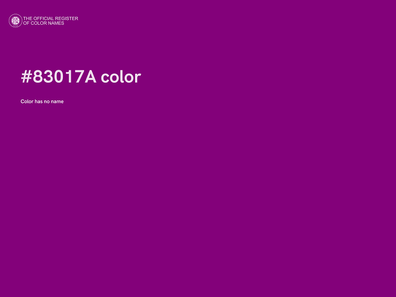 #83017A color image