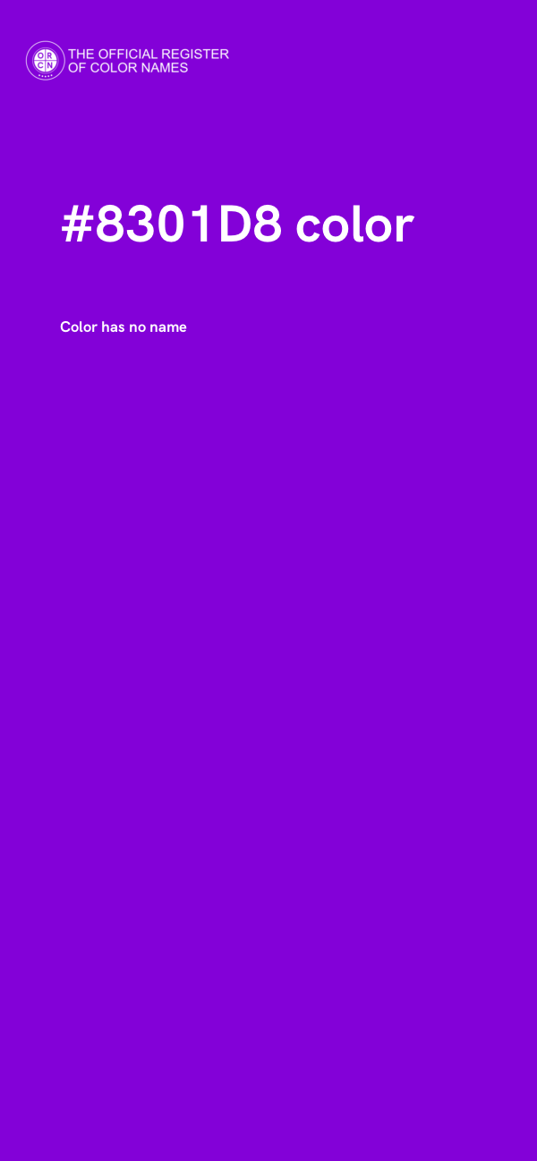 #8301D8 color image