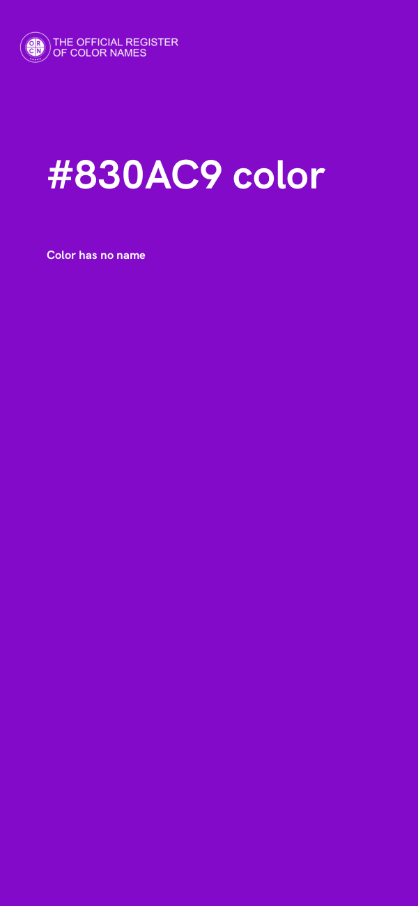 #830AC9 color image