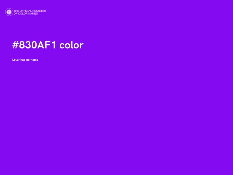 #830AF1 color image