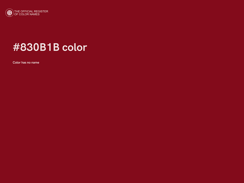 #830B1B color image