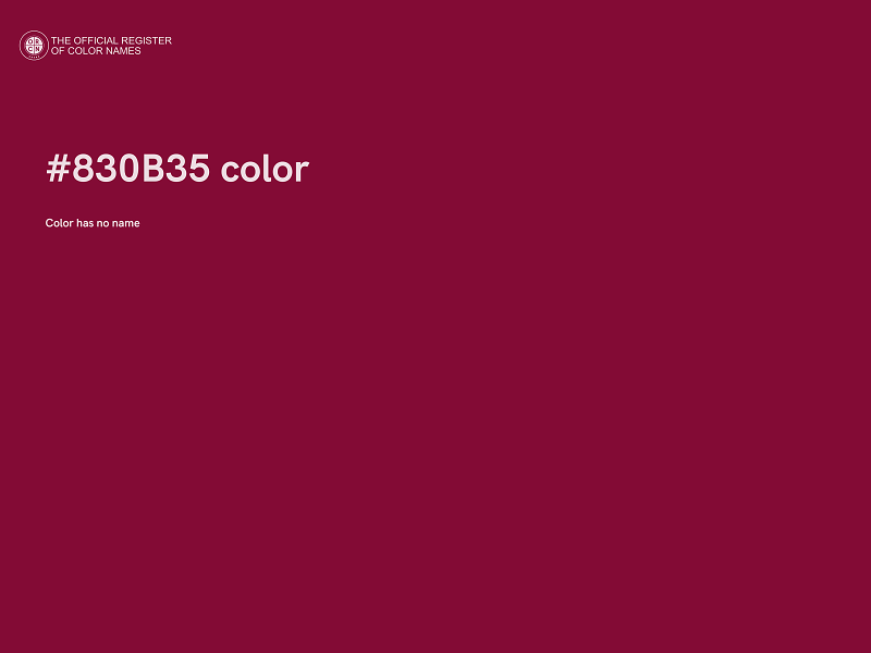 #830B35 color image