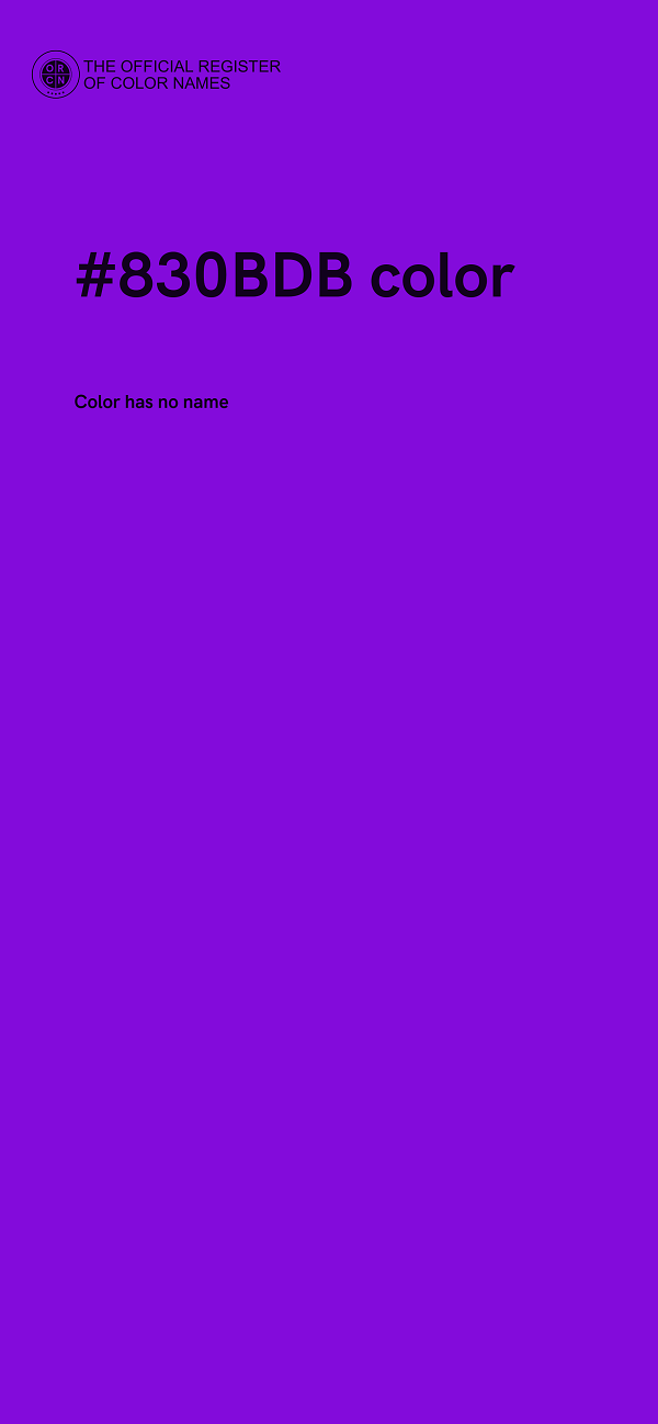 #830BDB color image