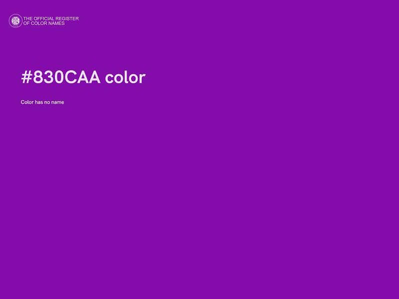 #830CAA color image